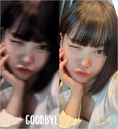 LE SSERAFIMキム・チェウォン合成写真の顔比較画像