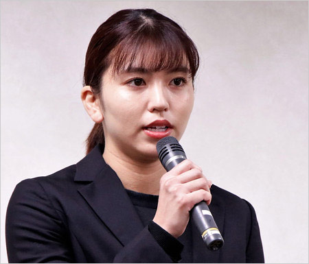 ぱんちゃん璃奈選手の謝罪会見画像