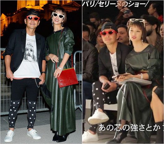 前澤友作社長＆剛力彩芽がセリーヌのパリコレ参加時の画像