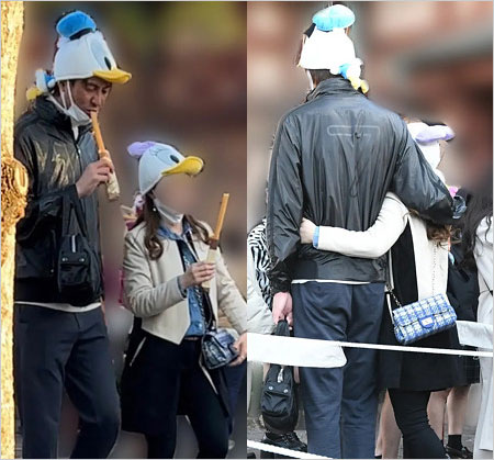 週刊ポスト撮影の山本隆弘と浮気疑惑相手のディズニーランドで密会画像