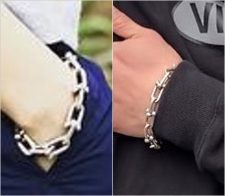 川口春奈と彼氏・矢地祐介のお揃いシルバーブレスレット(ティファニーのハードウェア ラージ リンク ブレスレット)