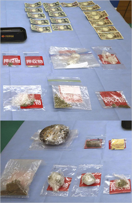 変態紳士クラブ・ビガーマンが営利目的所持の大麻証拠品画像