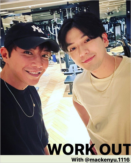 成宮寛貴と新田真剣佑がジムで写真、インスタグラムストーリーズ画像