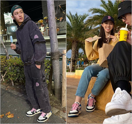 コムドットひゅうが&中町綾のお揃いスニーカー匂わせ画像