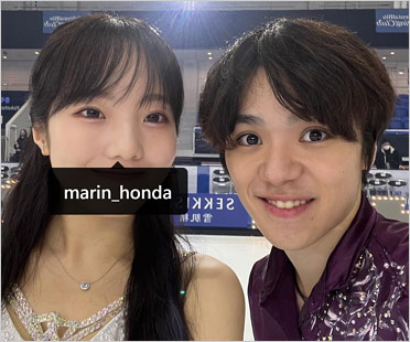 宇野昌磨＆本田真凜のインスタ画像