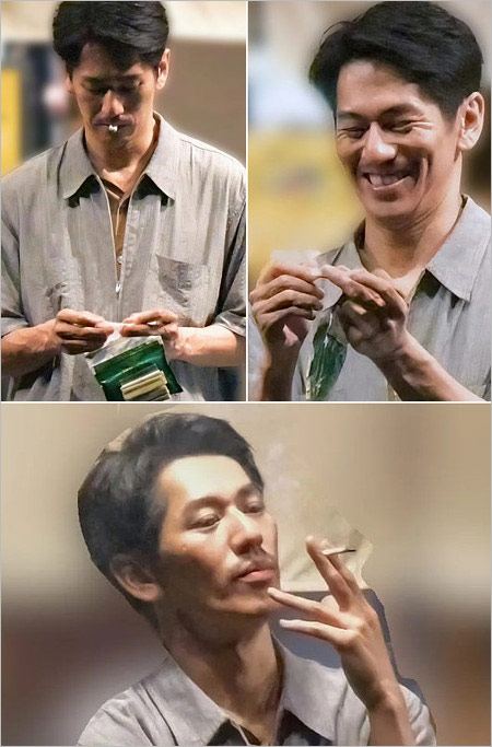 永山絢斗が手巻きタバコ喫煙画像