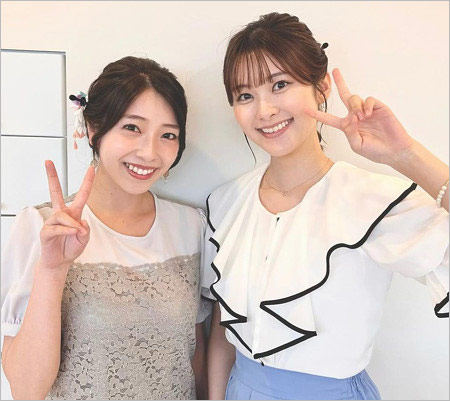 小椋寛子と増田紗織アナウンサー