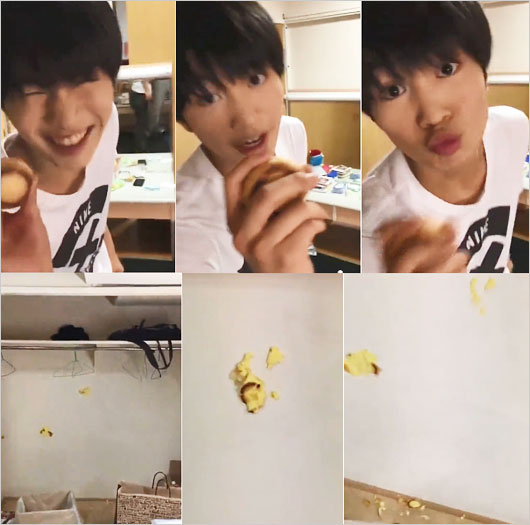 美 少年・那須雄登のシュークリーム投げつけ炎上動画のキャプチャー