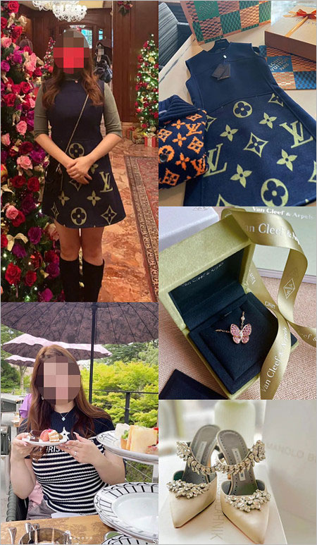 嘉風の元奥さんのセレブアピールインスタグラム画像