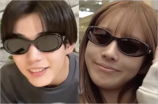 三上悠亜＆長尾謙杜お揃いサングラス