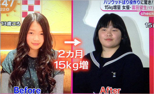 富田望生が激ヤセ激太りビフォー・アフター画像
