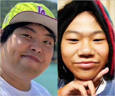 へずまりゅうとナマズ(ちょんまげ小僧)