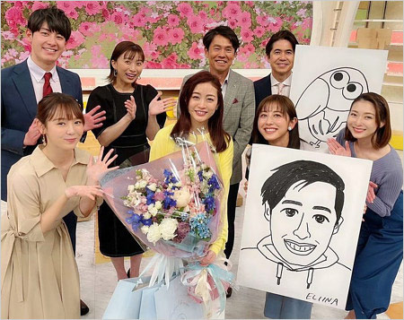 新井恵理那アナの結婚発表画像