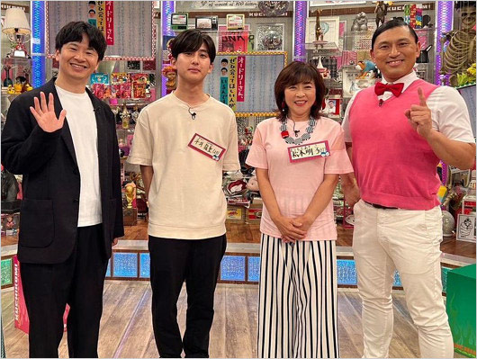 オードリーと松本明子&息子・平井龍聖の画像