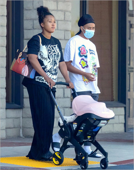 大坂なおみと長女シャイ&恋人のラッパー・コーデー