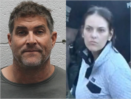 殺人で逮捕された元プロ野球選手のダン・セラフィニと共犯者の女性の画像