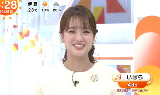 めざましテレビで仕事復帰した井上清華アナの画像