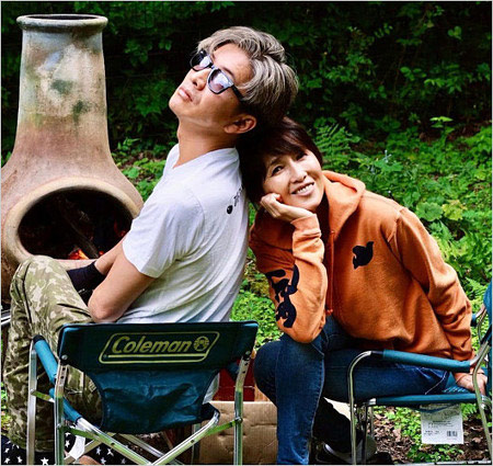 木村拓哉と工藤静香のプライベート2ショット画像