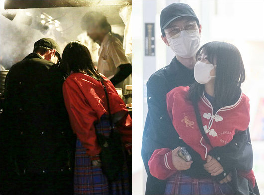 ハライチ岩井勇気が奥森皐月にバックハグ、週刊文春撮影の2ショット画像