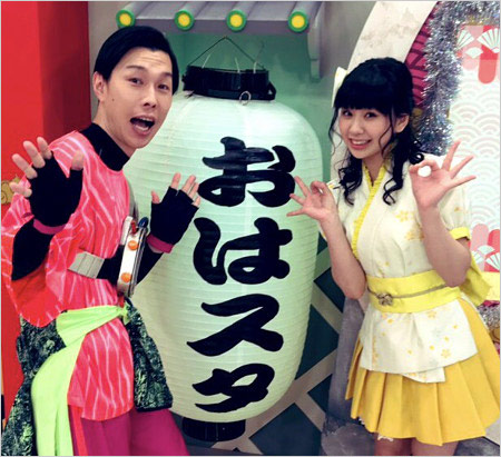 ハライチ岩井勇気と元おはガール奥森皐月がおはスタ共演当時の画像