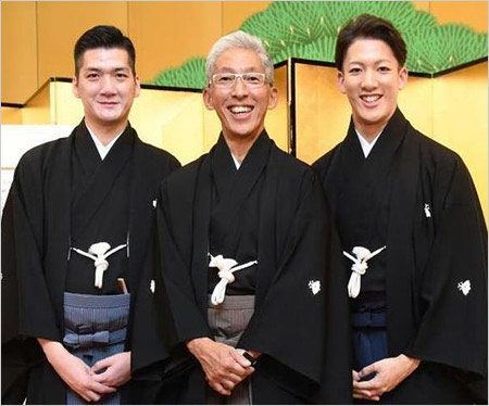 尾上右近と兄の清元斎寿、父親の7代目・清元延寿太夫