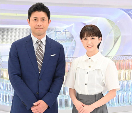 榎並大二郎アナと宮司愛海アナ『Live News イット!』メインキャスター