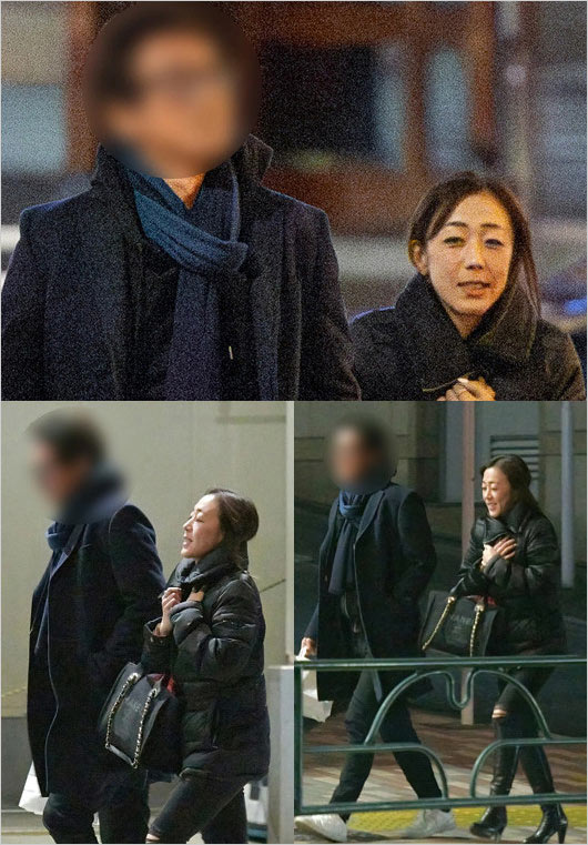 村主章枝とイケオジ男性のデート画像