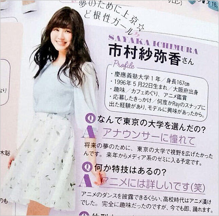 news zeroお天気キャスター市村紗弥香が慶應義塾大学時代の画像