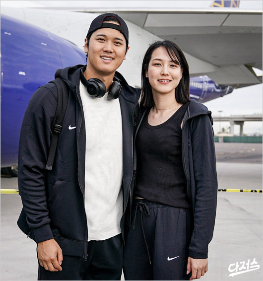 大谷翔平選手と奥さん田中真美子(元バスケ選手)2ショット画像