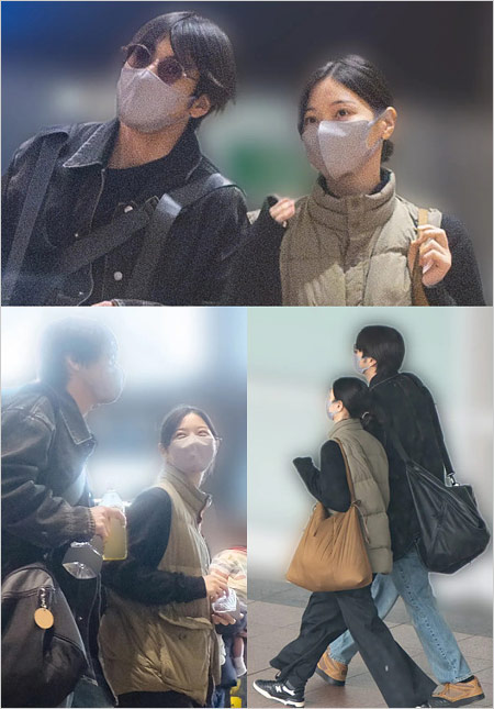 西野七瀬と夫・山田裕貴の2ショット画像(週刊誌女性セブン撮影)