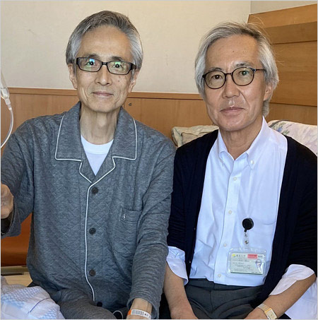 橋爪淳が大腸ガンで手術後、中川恵一医師との画像