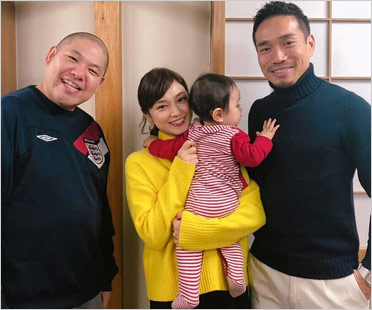 三瓶と平愛梨＆長友佑都選手