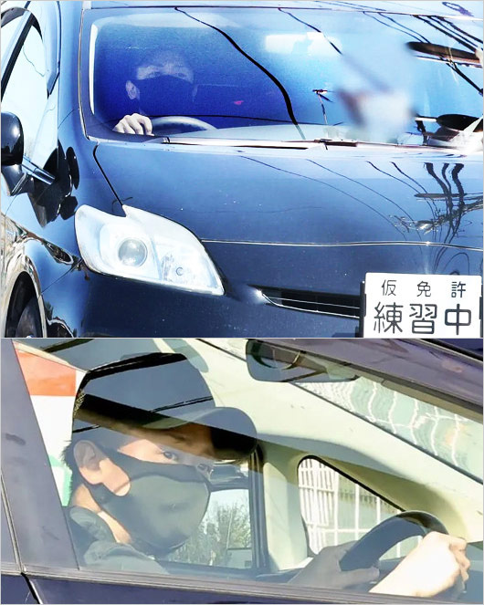 大野智が教習所で車を運転する姿