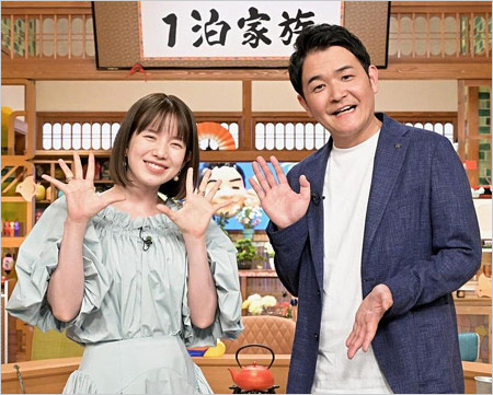 産休・育休から復帰した弘中綾香アナと千鳥ノブ『1泊家族』