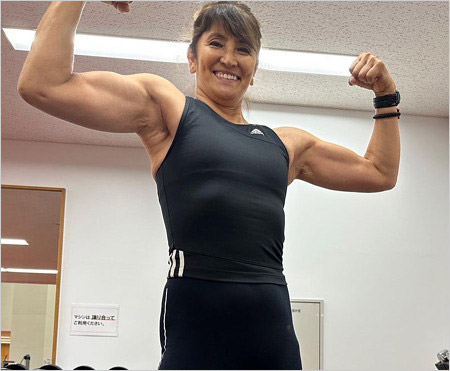 志穂美悦子の筋肉画像