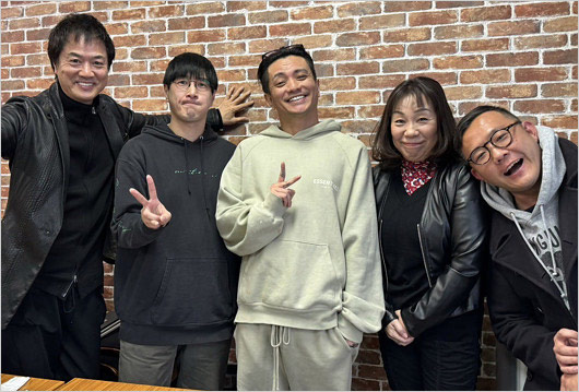 田中聖受刑者と高知東生、橋爪遼、塚本堅一元NHKアナウンサー