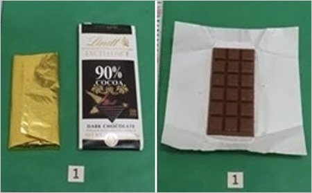 エンセン井上が輸入の麻薬入りチョコレートバー押収品画像