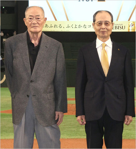 現在の張本勲と王貞治の画像