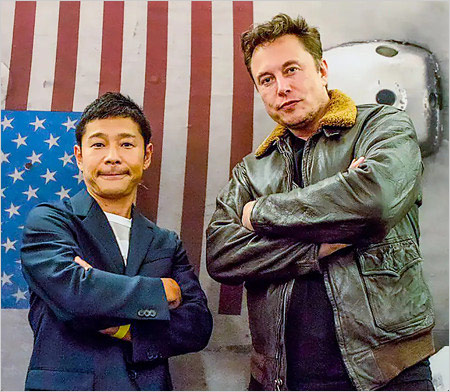 前澤友作社長とイーロン・マスク