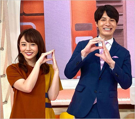 森千晴アナと佐々木一真アナ