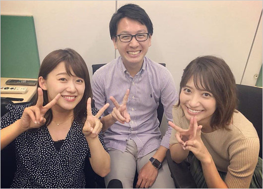 尾崎里紗アナと同期の平松修造アナ＆笹崎里菜アナ