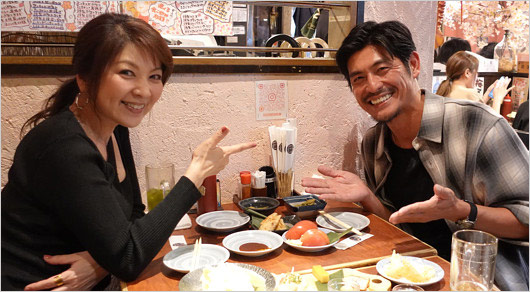 飯島直子と坂口憲二『飯島直子の今夜一杯いっちゃう?』共演時の画像