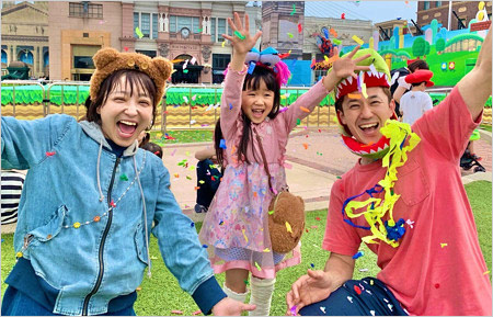 金田朋子と長女・千笑&元旦那・森渉