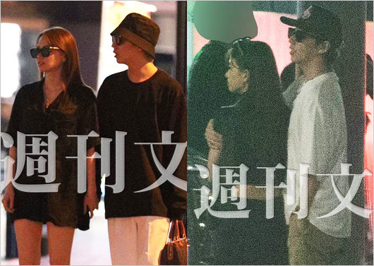 山本舞香にマイファスHiroがバックハグ画像(週刊文春より)