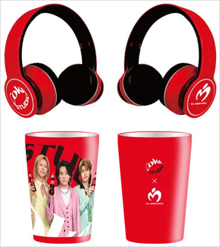 Mrs. GREEN APPLEとCoke STUDIOのコラボグッズ タンブラー&ヘッドホン画像