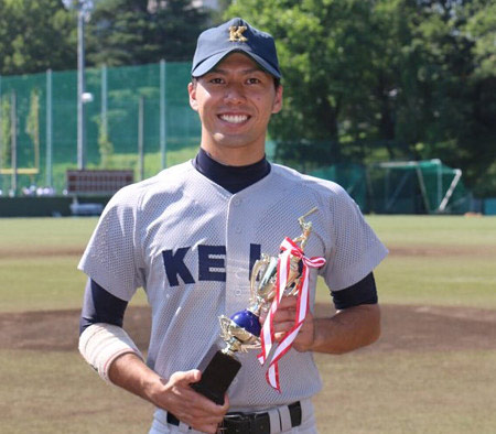 大町怜央アナが慶応大学・準硬式野球部時代の画像