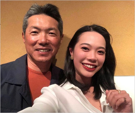 小久保裕紀監督と長女のモデル小久保春菜