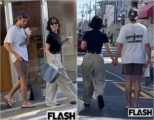 筧美和子と彼氏・柴田マイケル空也の手つなぎデート画像