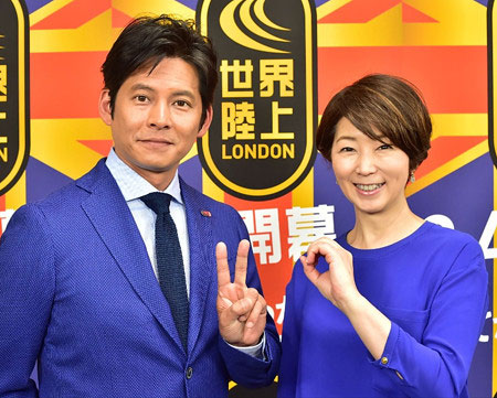 世界陸上の元司会・織田裕二&中井美穂アナウンサー