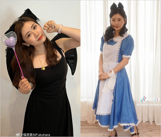 福原愛のハロウィンコスプレ姿